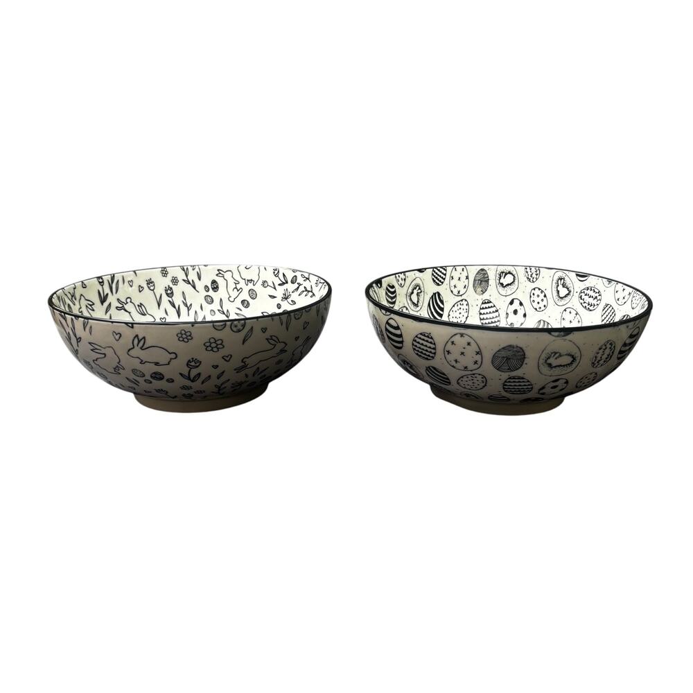 Coco & Lola Premium Collection Pair of Bowl Raster Bunny & Eggs Whimsical - Picture 8 of 8